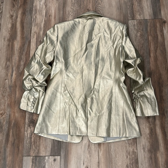 NWT CINQ A SEPT Metallic Snake Kylie Jacket - Picture 6 of 7